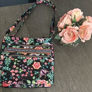 Vera Bradley triple zipper hipster crossbody bag